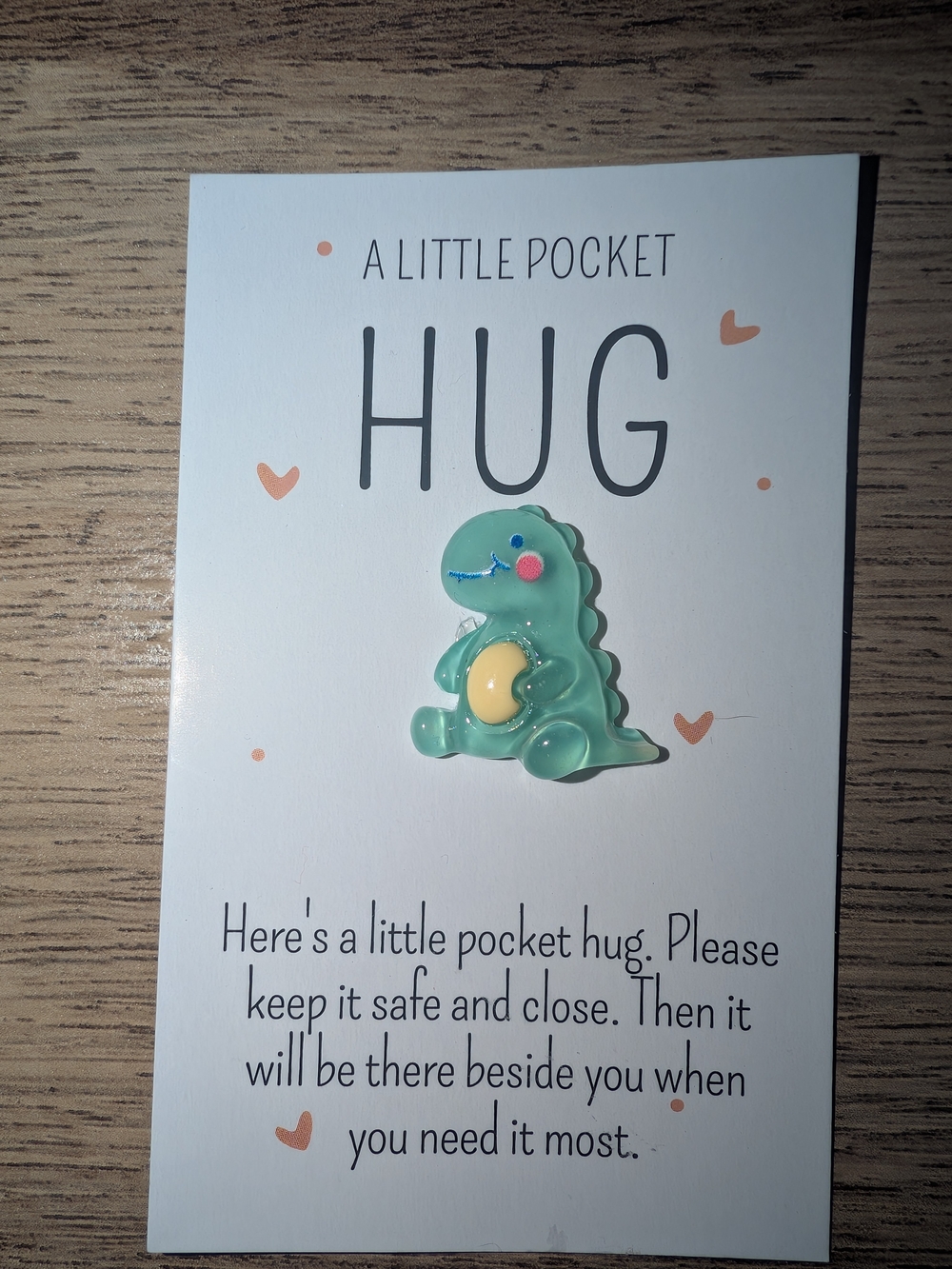 A Little Pocket Hug Green Dinosaur
